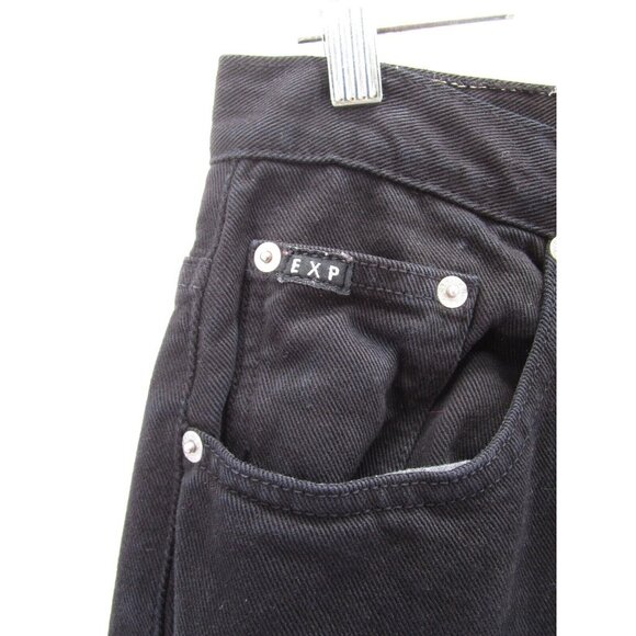 VINTAGE Express Jeans 12 Bleus Bootcut Denim Pants Beaded Hem  90s - Picture 3 of 11